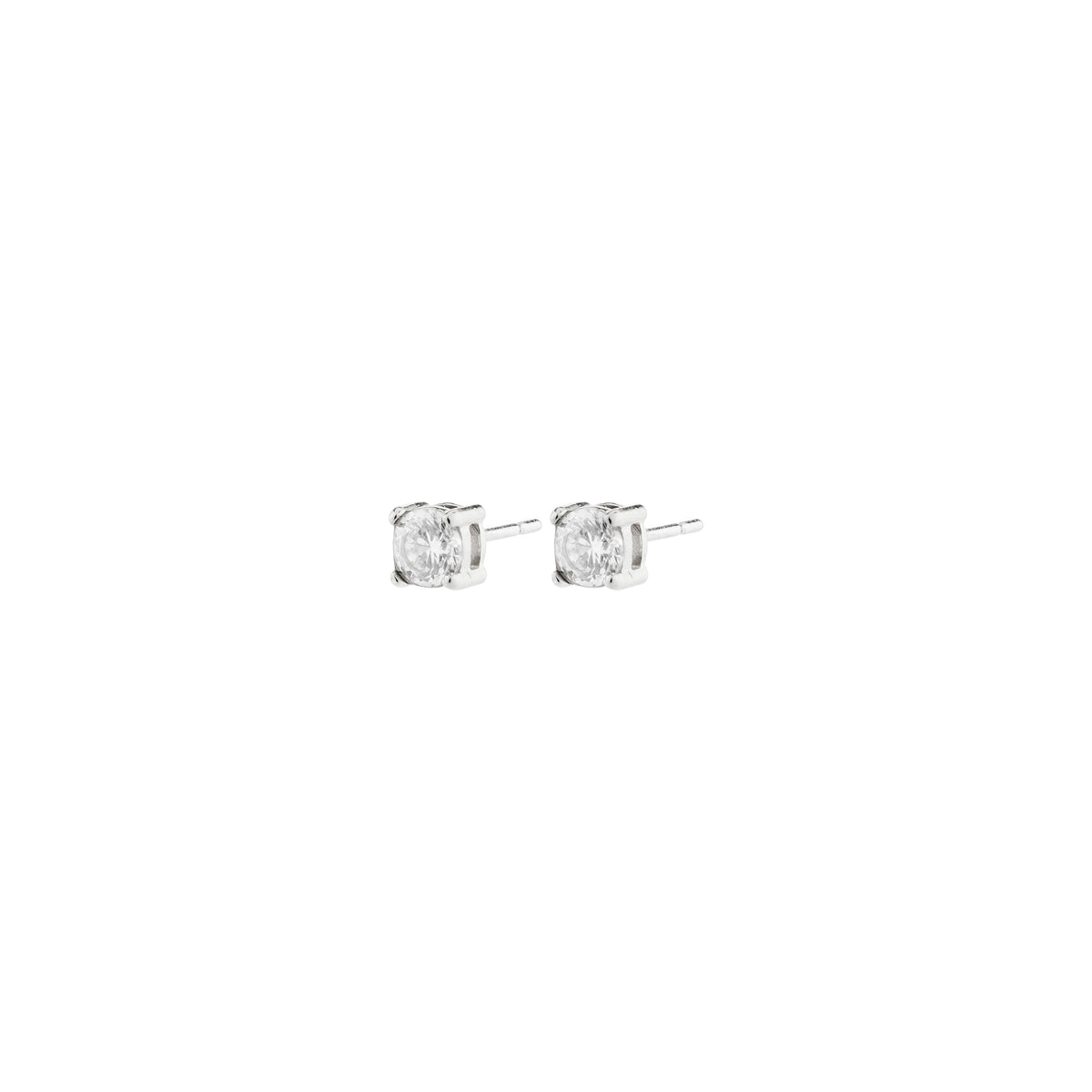 Boucles d’oreilles RAVI en zircon – 4 mm – plaqué argent de Pilgrim