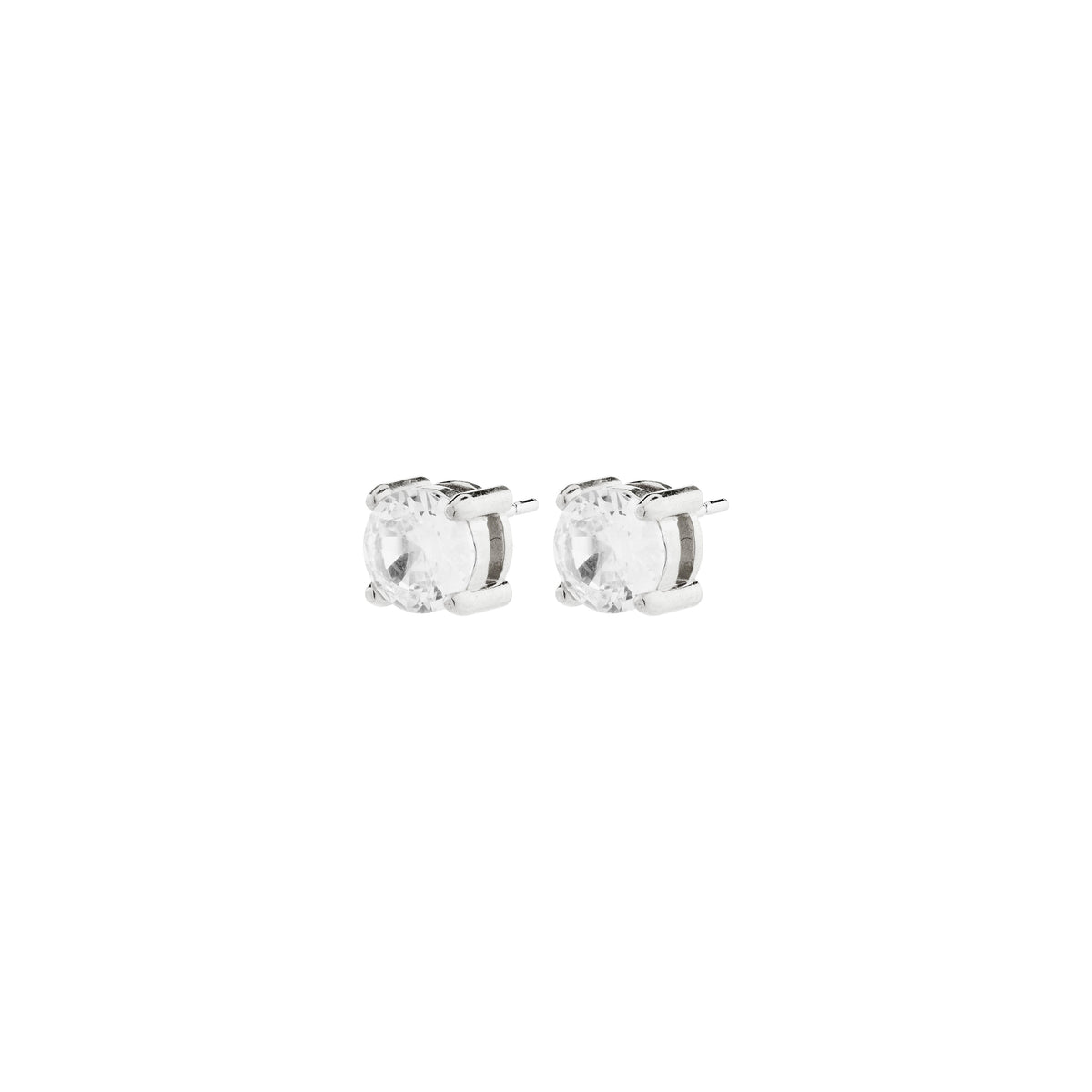 Boucles d’oreilles RAVI en zircon – 6 mm – plaqué argent de Pilgrim