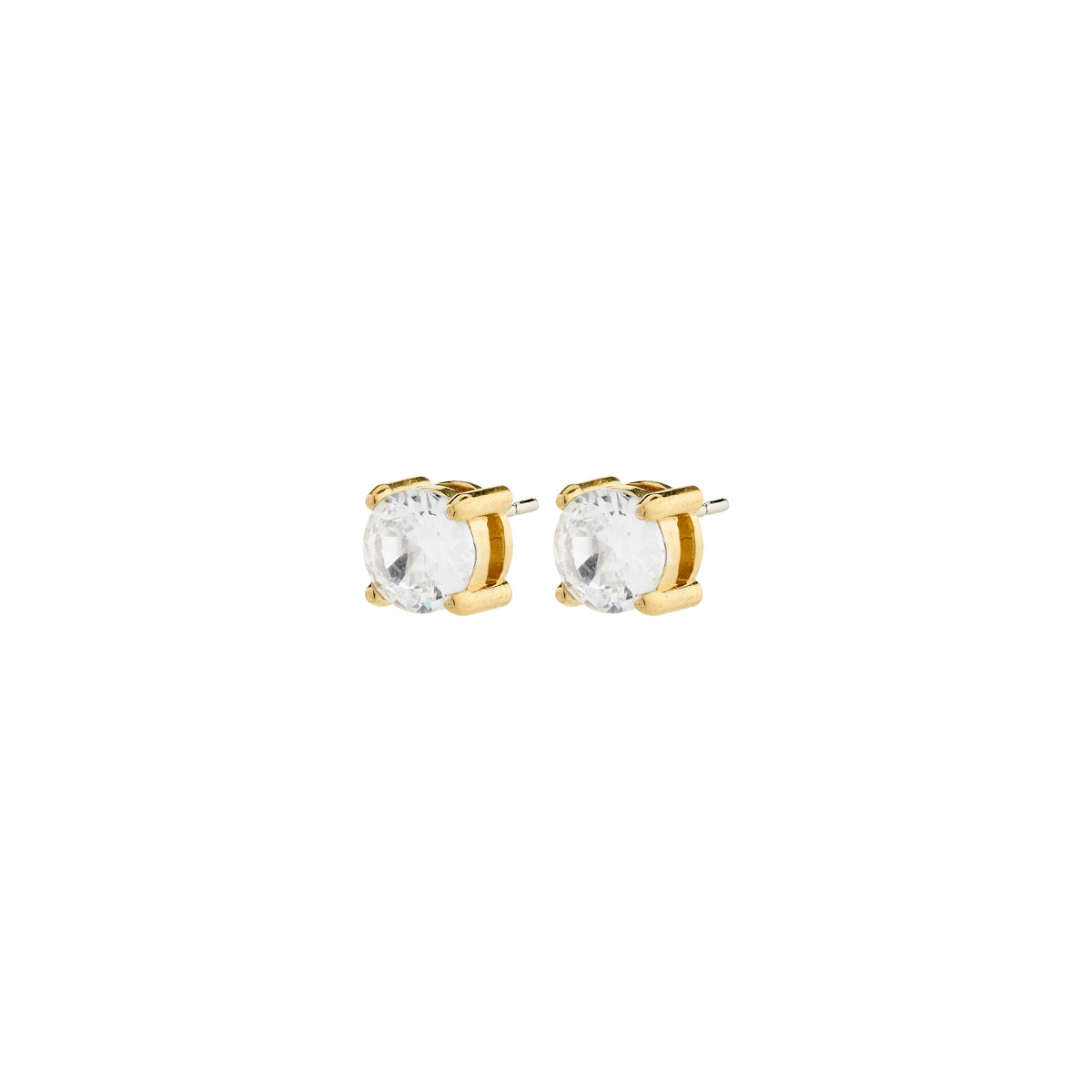 Boucles d’oreilles RAVI en zircon – 6 mm – plaqué or de Pilgrim