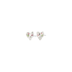 Boucles d’oreilles RYAN en cœur – finition plaquée argent de Pilgrim