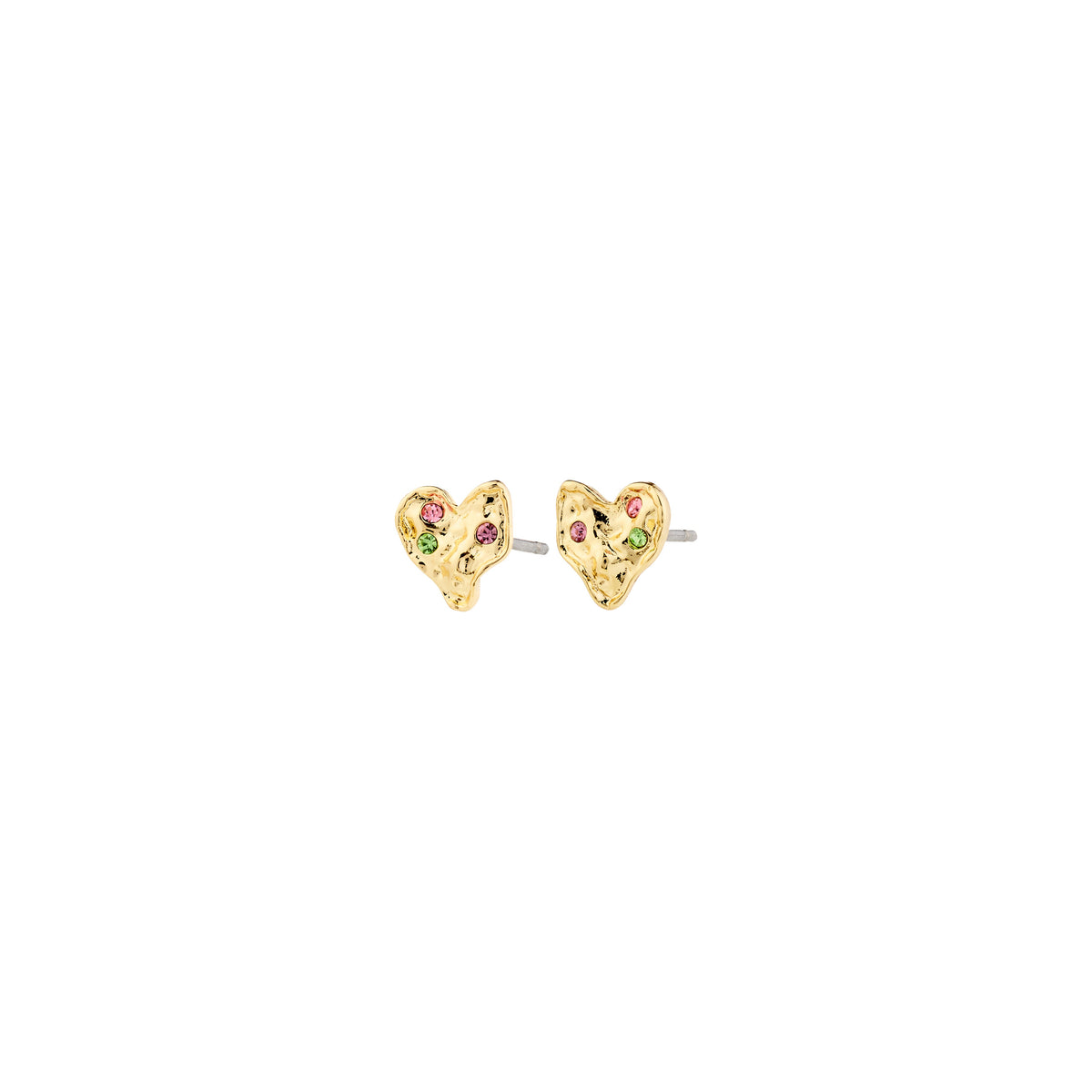 Boucles d’oreilles RYAN en cœur – finition plaquée or de Pilgrim
