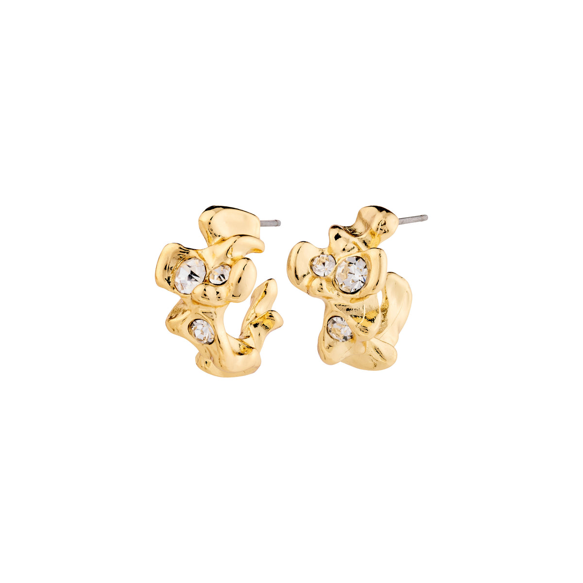 Boucles d’oreilles SUNSET – finition plaquée or de Pilgrim