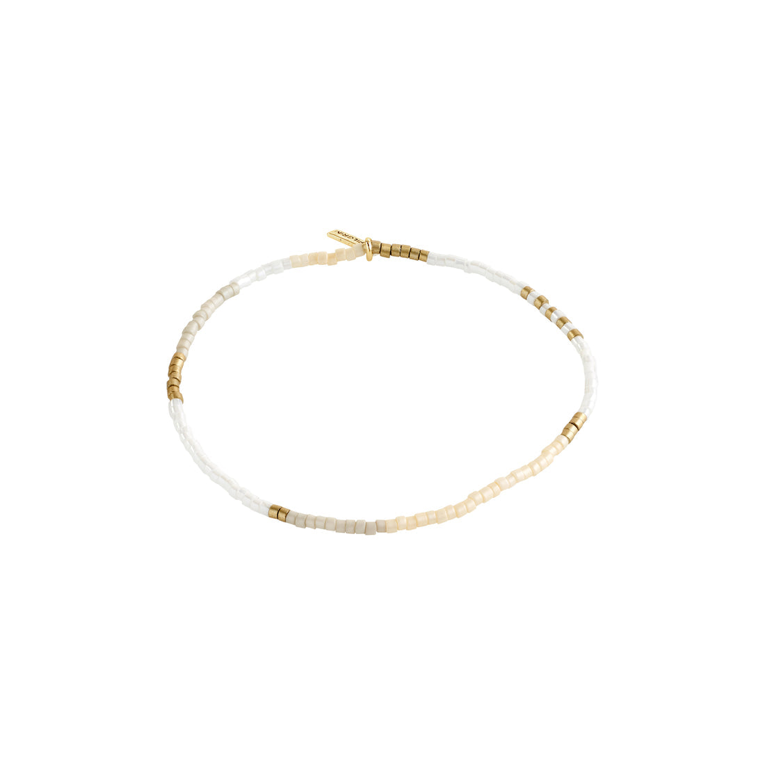 Bracelet ALISON blanc – finition plaquée or de Pilgrim
