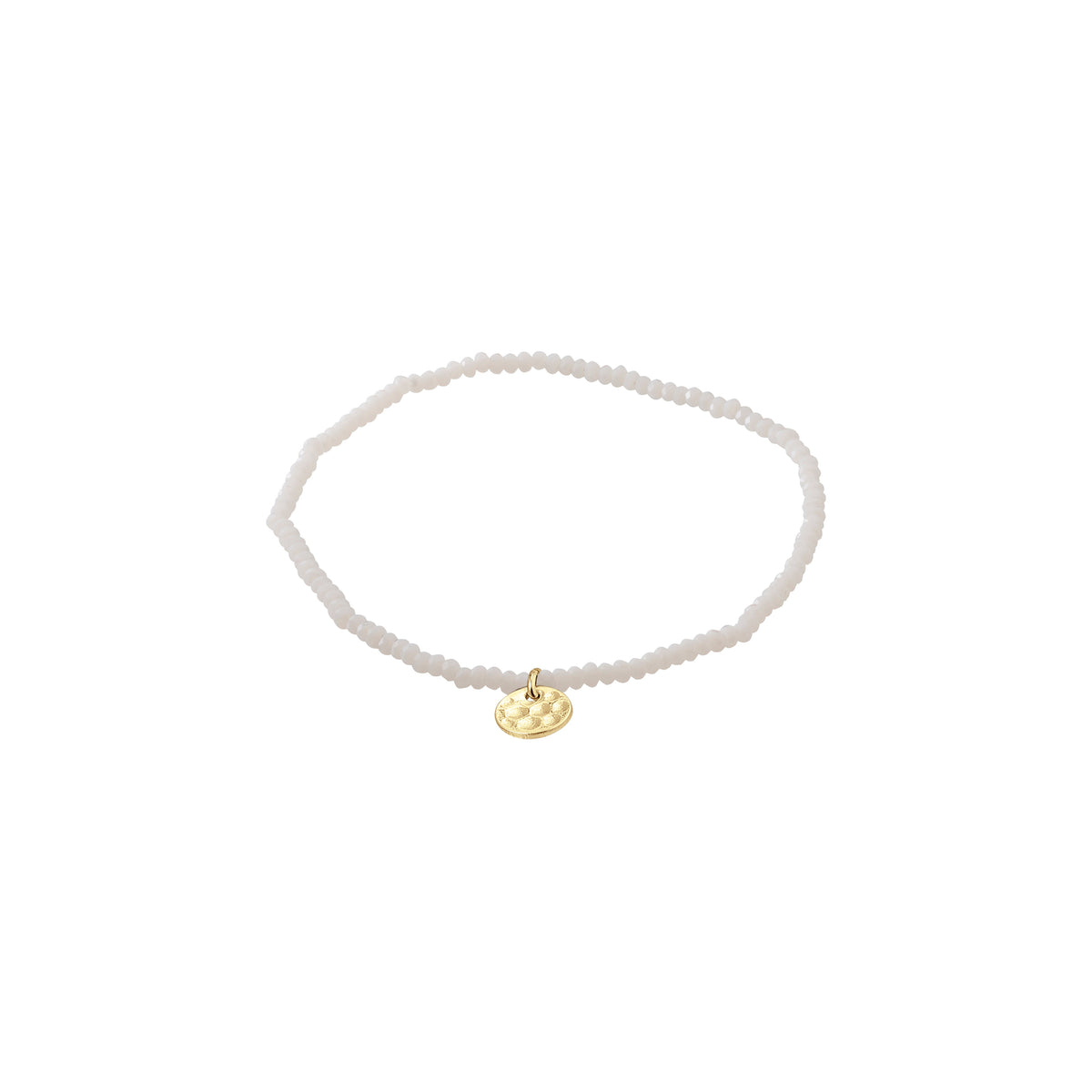 Bracelet INDIE blanc – finition plaquée or de Pilgrim
