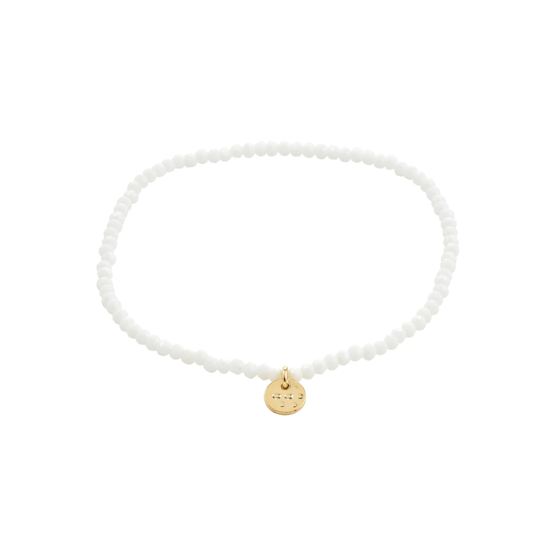 Bracelet INDIE blanc – finition plaquée or de Pilgrim