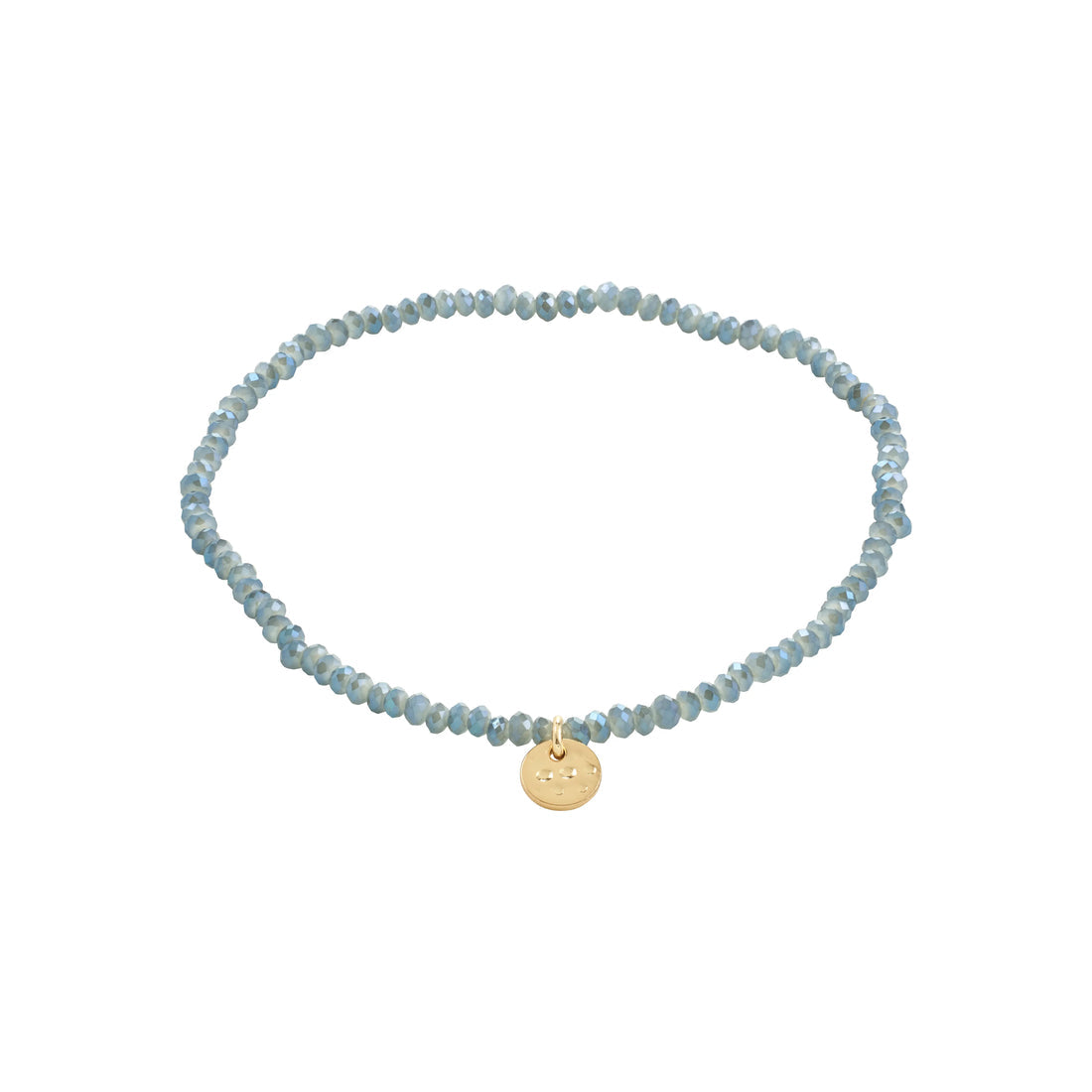 Bracelet INDIE bleu gris – finition plaquée or de Pilgrim