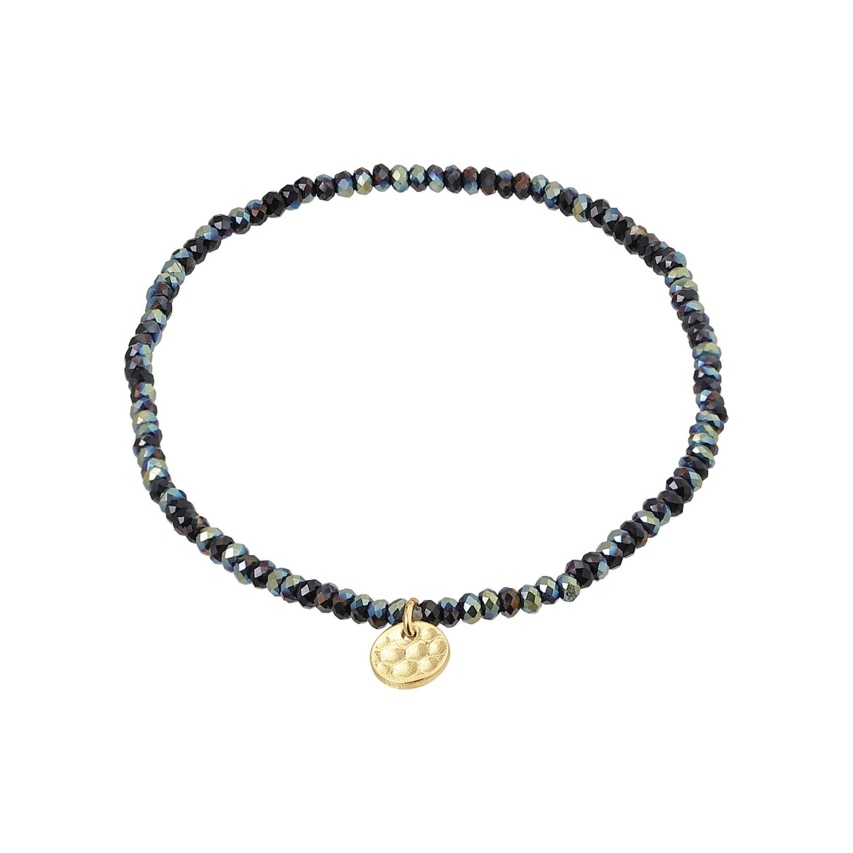 Bracelet INDIE gris foncé – finition plaquée or de Pilgrim