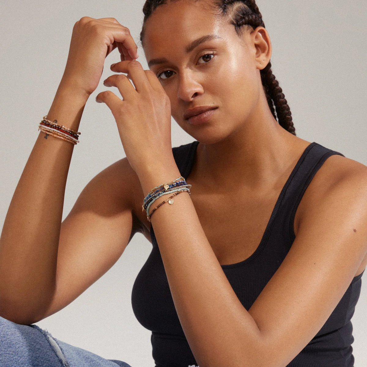 Bracelet INDIE nude multi – finition plaquée or de Pilgrim, vue 2