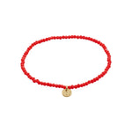 Bracelet INDIE rouge – finition plaquée or de Pilgrim