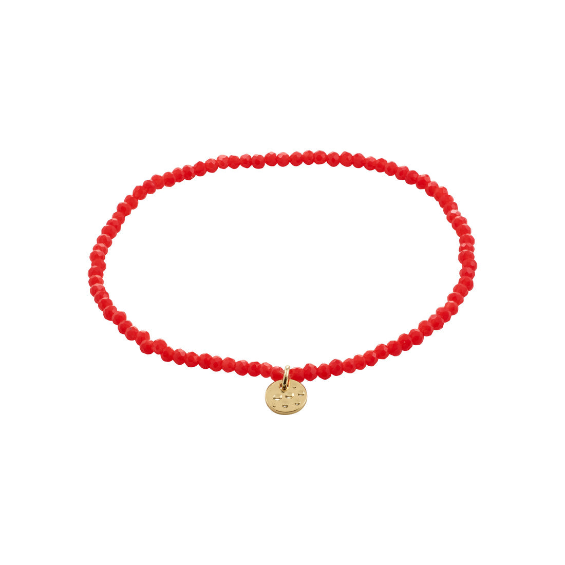 Bracelet INDIE rouge – finition plaquée or de Pilgrim