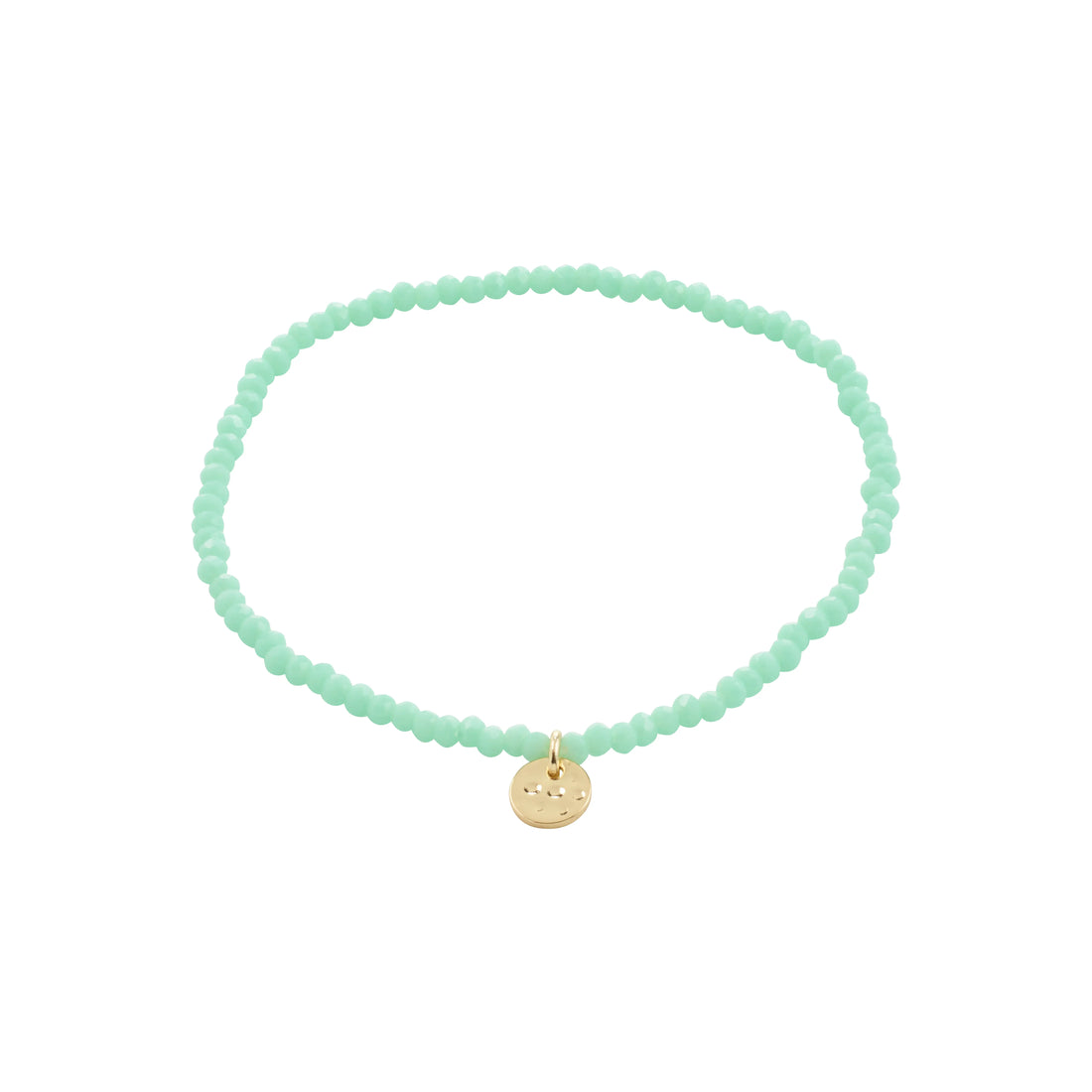 Bracelet INDIE vert menthe – finition plaquée or de Pilgrim