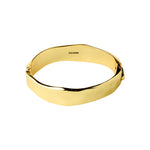 Bracelet jonc NOW martelé – plaqué or de Pilgrim