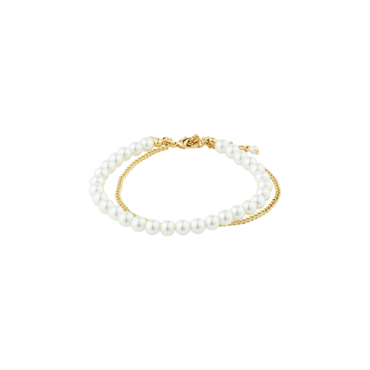 Bracelet LENNON à perles 2-en-1 – plaqué or de Pilgrim