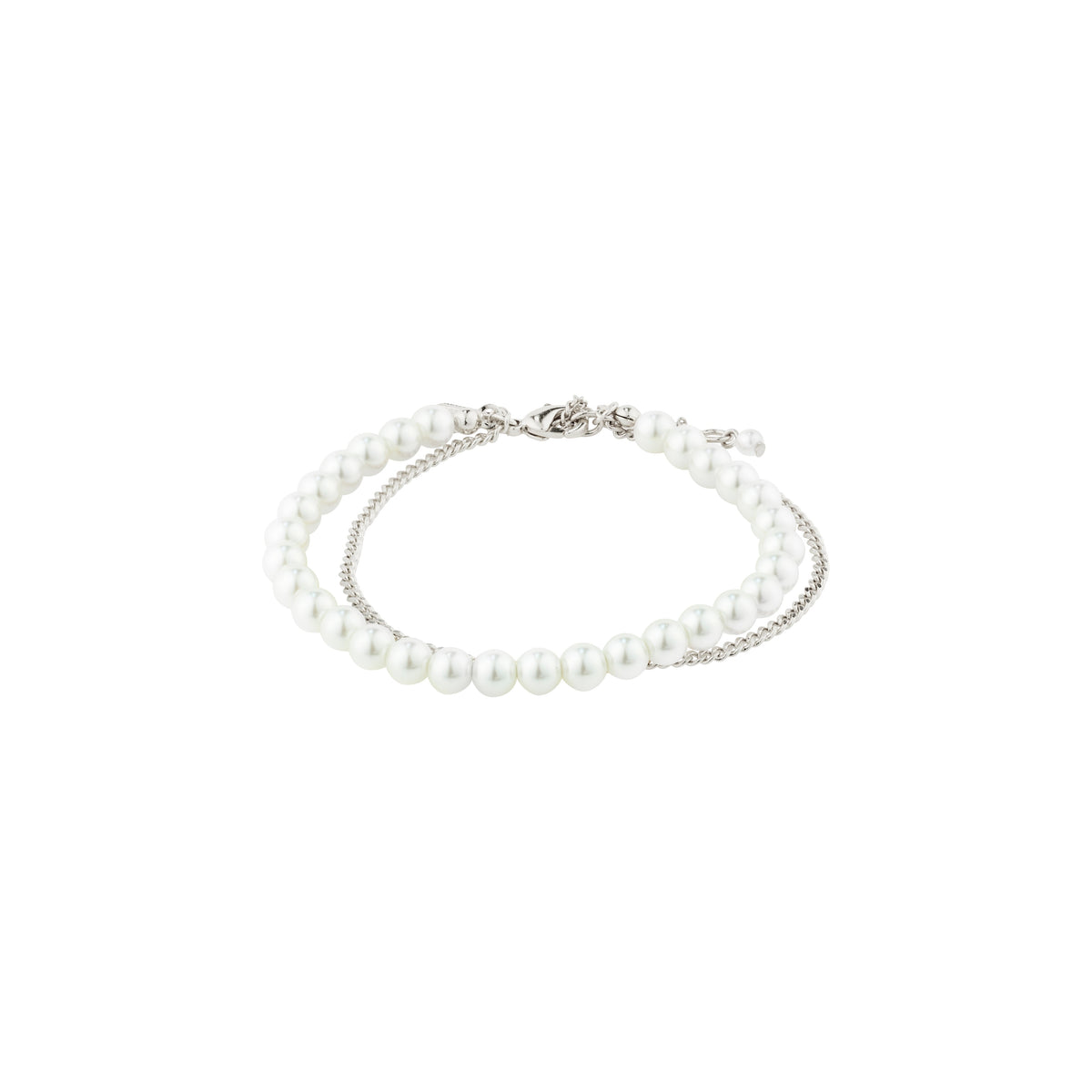 Bracelet LENNON avec perles 2-en-1 – plaqué argent de Pilgrim