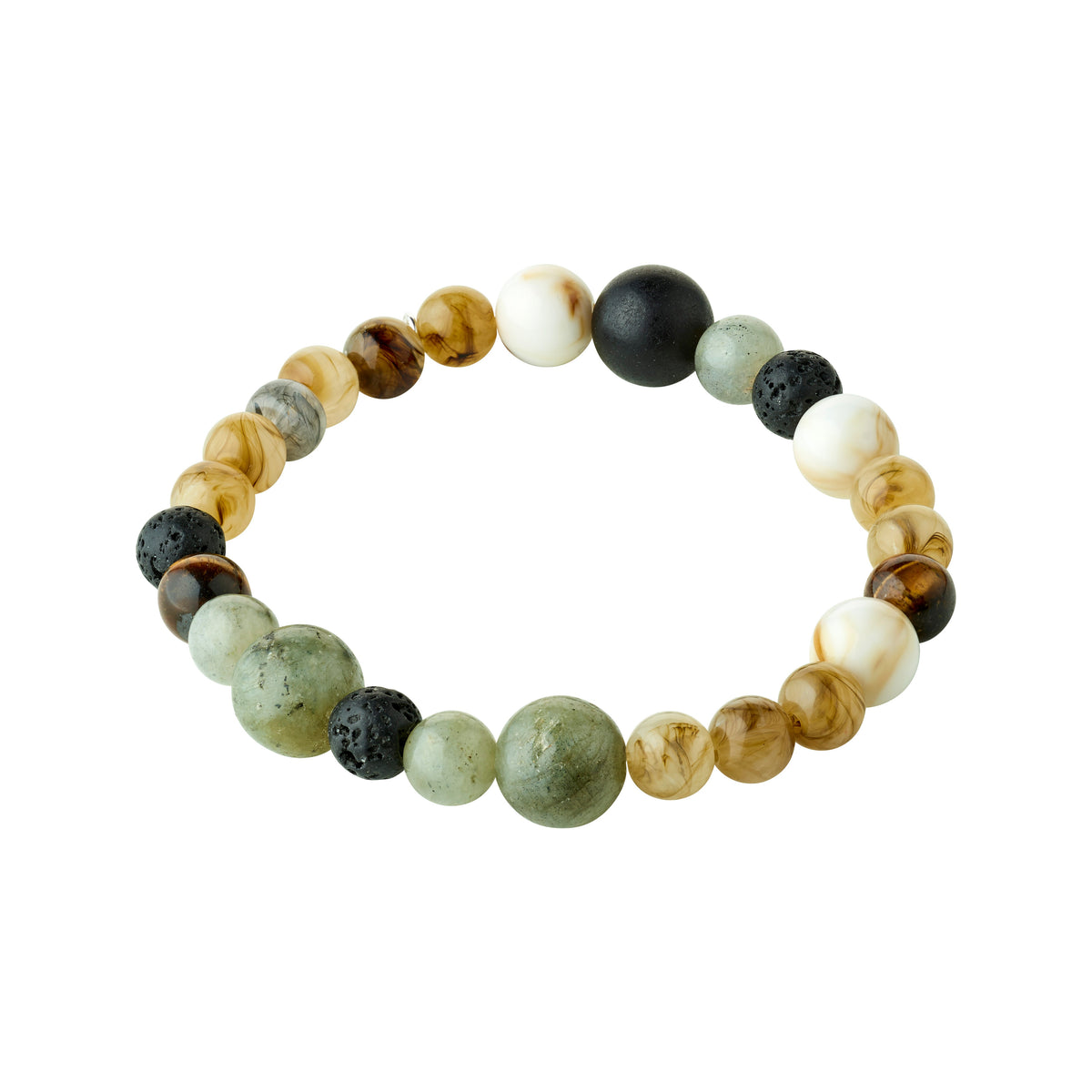 Bracelet ROOT à perles multicolores – plaqué argent de Pilgrim