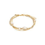 Bracelet BREEZE perle et cristal – finition plaquée or de Pilgrim