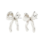 Boucles d'oreilles CASSIAN forme de boucle – finition plaquée argent de Pilgrim