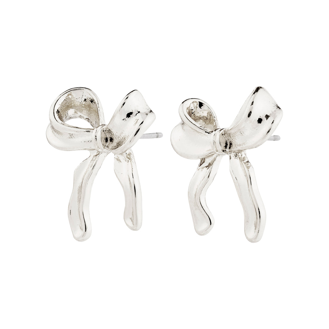 Boucles d'oreilles CASSIAN forme de boucle – finition plaquée argent de Pilgrim