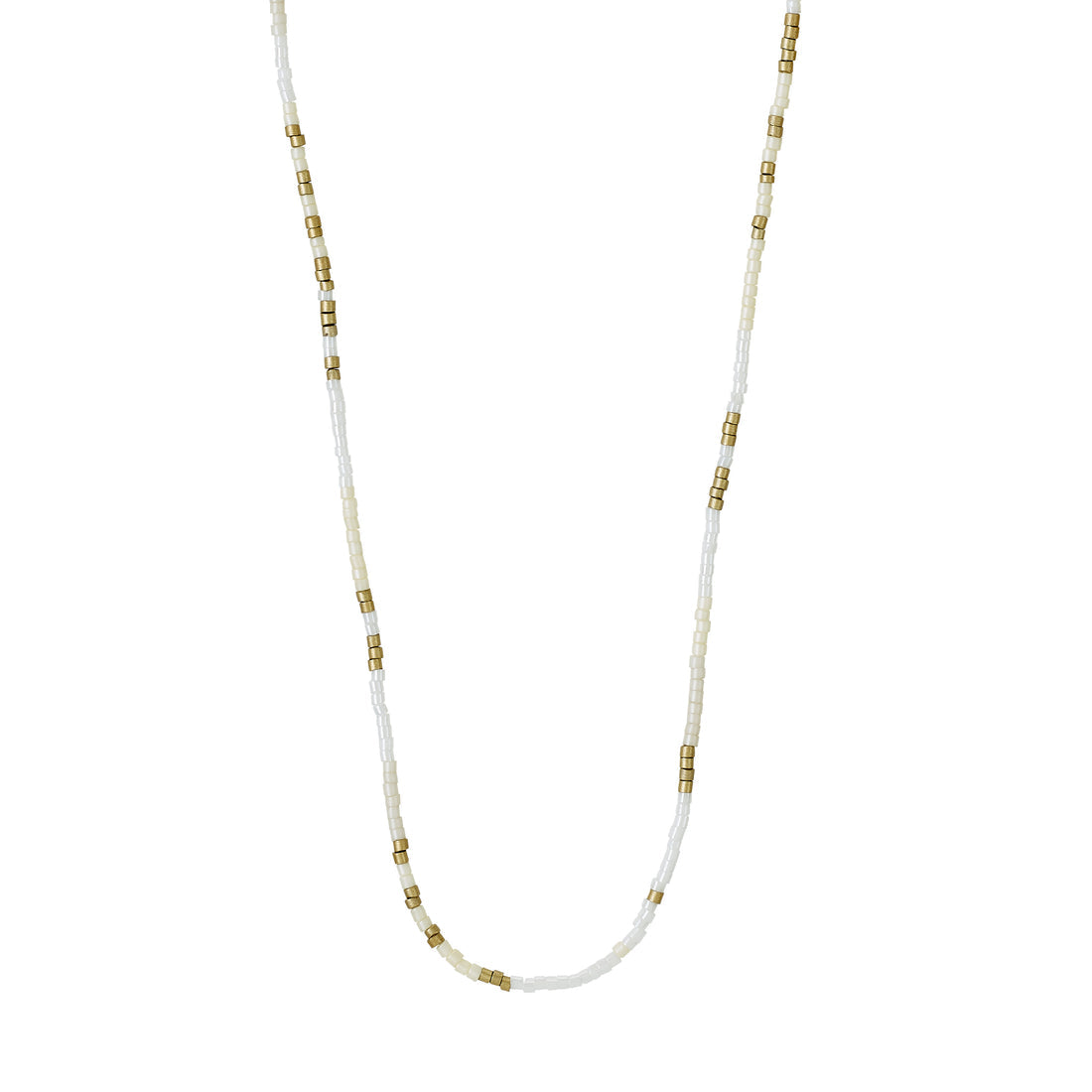 Collier ALISON blanc – finition plaquée or de Pilgrim