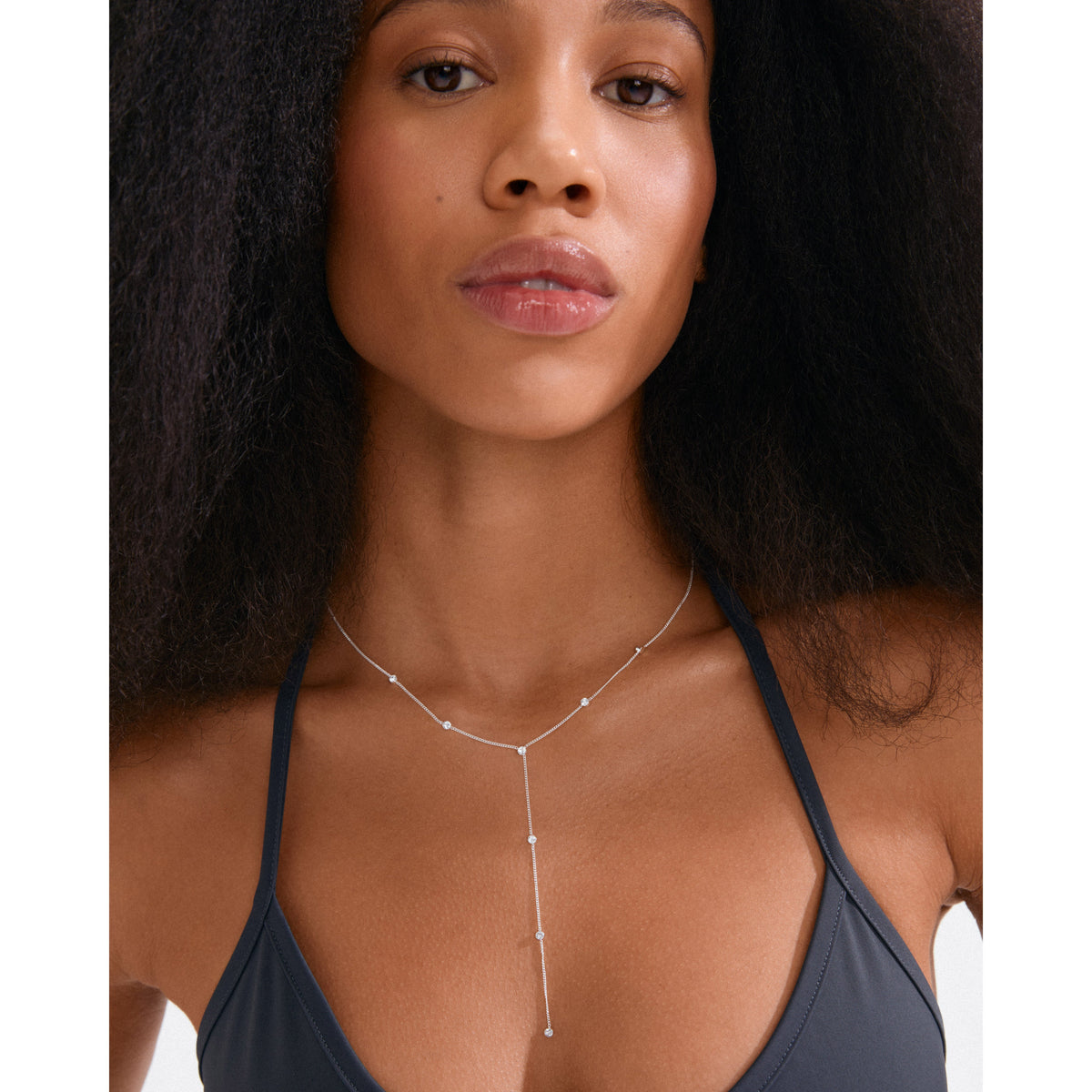 Collier en Y ROOT avec cristaux – plaqué argent de Pilgrim, vue 2