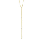 Collier en Y ROOT avec cristaux – plaqué or de Pilgrim