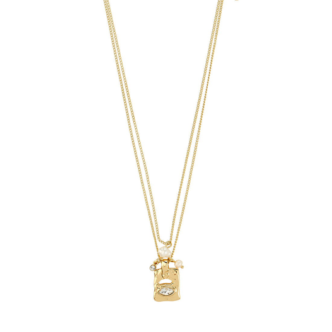 Collier fire cristal – finition plaquée or de Pilgrim