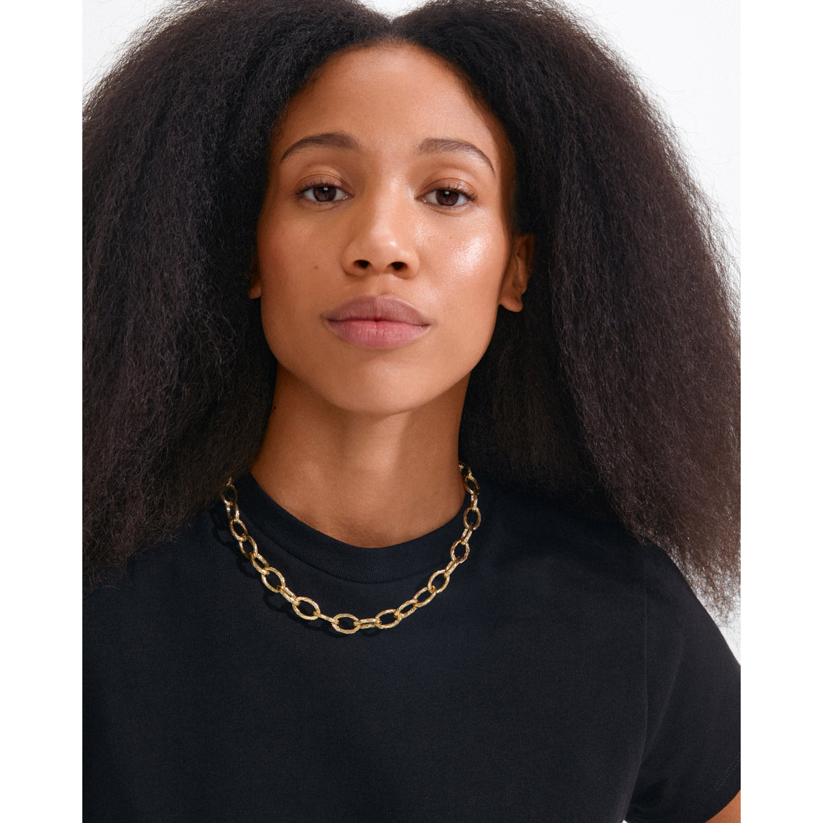 Collier NOW à maillons texturés – plaqué or de Pilgrim, vue 2