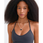 Collier NOW avec agate noire – plaqué argent de Pilgrim, vue 2