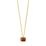 Collier NOW avec agate rouge – plaqué or de Pilgrim