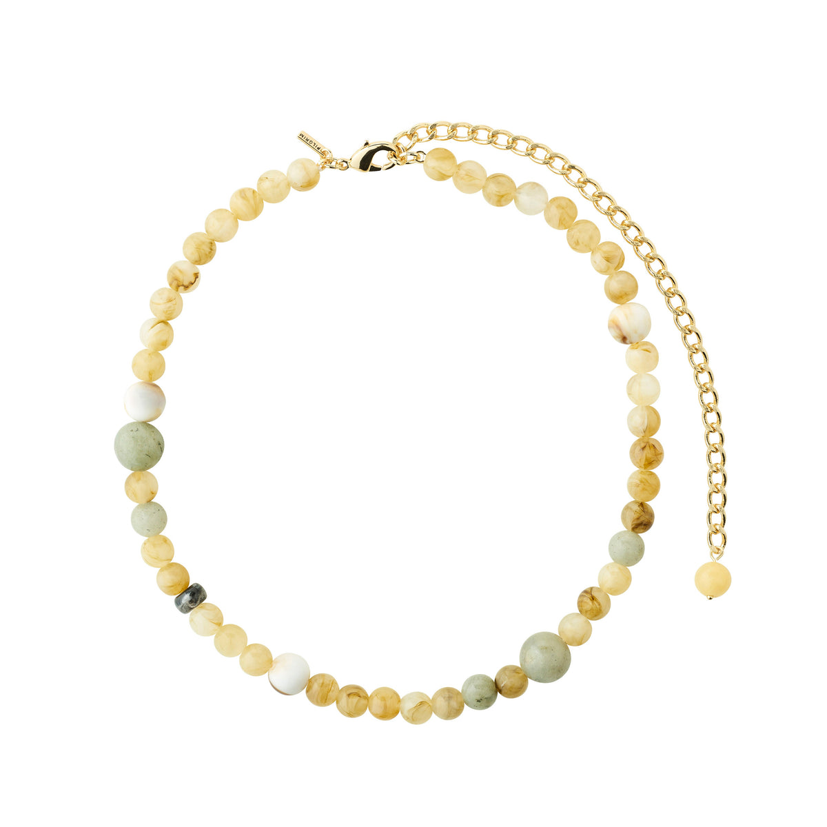 Collier ROOT à perles et pierres semi-précieuses – plaqué or de Pilgrim