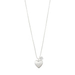 Collier SOPHIA avec pendentif cœur – finition plaquée argent de Pilgrim