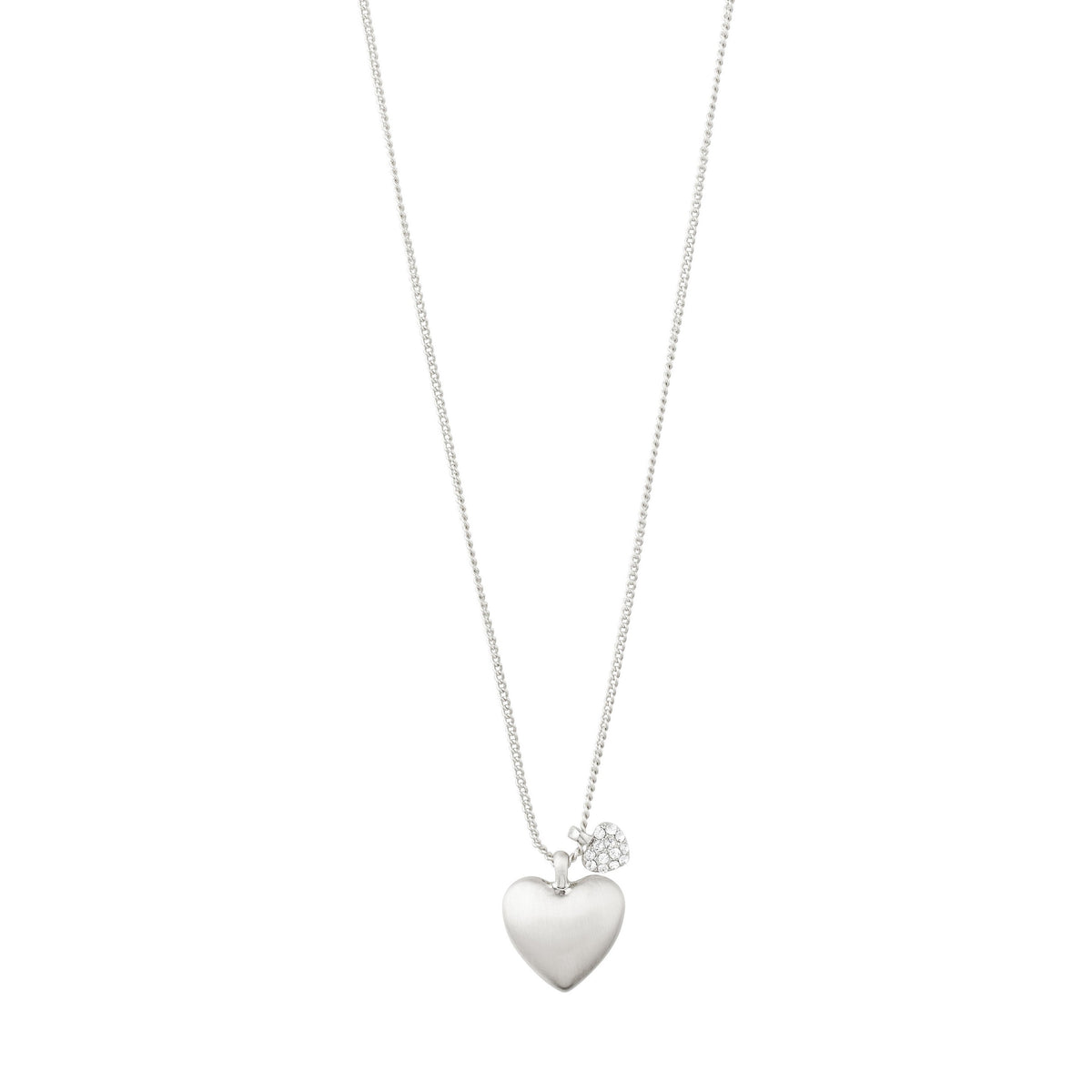 Collier SOPHIA avec pendentif cœur – finition plaquée argent de Pilgrim