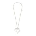 Collier TIDE avec cœur – finition plaquée argent de Pilgrim, vue 3