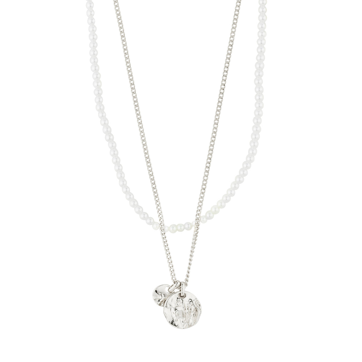 Colliers LENNON à perles 2-en-1 – plaqué argent de Pilgrim