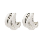 Boucles d’oreilles DAMIA demi-anneaux – finition plaquée argent de Pilgrim