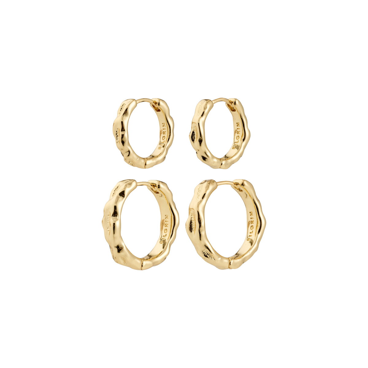 Boucles d’oreilles DARBY, ensemble 2 en 1 – finition plaquée or de Pilgrim