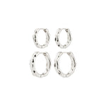 Boucles d’oreilles DARBY – finition plaquée argent de Pilgrim