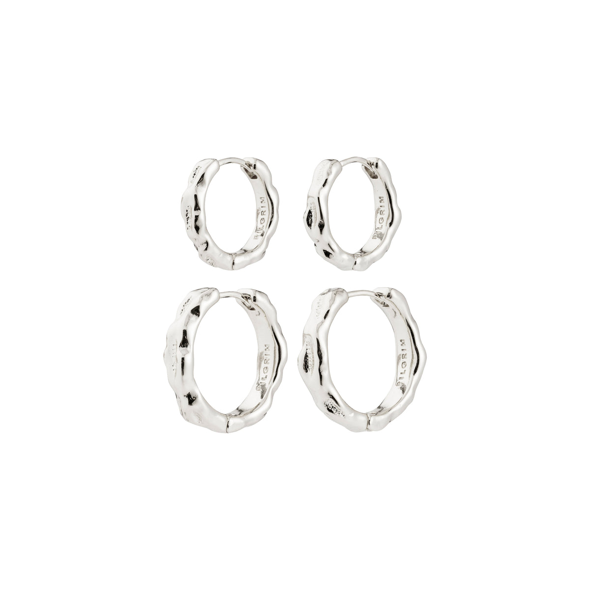 Boucles d’oreilles DARBY – finition plaquée argent de Pilgrim