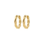 Boucles d’oreilles DECLAN anneaux torsadées – finition plaquée argent de Pilgrim