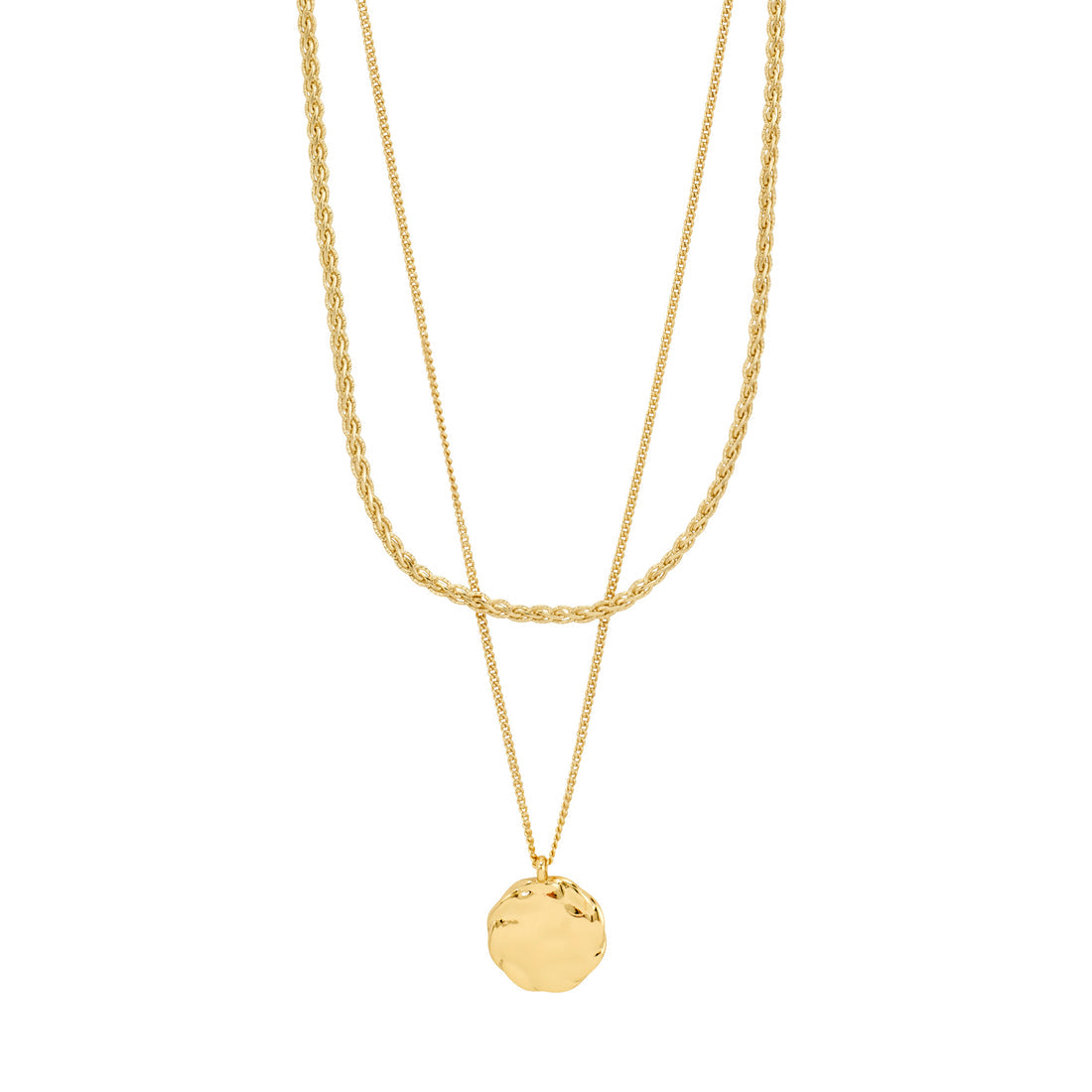 Collier DECLAN pièce 2-en-1 – finition plaquée or de Pilgrim
