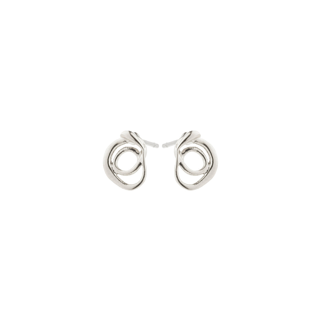 Boucles d’oreilles DIEGO spirales – finition plaquée argent de Pilgrim