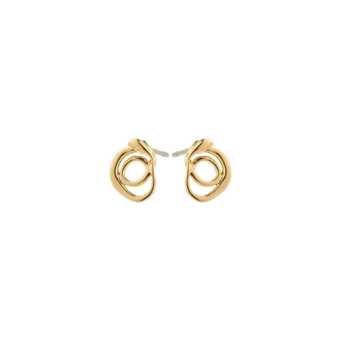 Boucles d’oreilles DIEGO spirales – finition plaquée or de Pilgrim