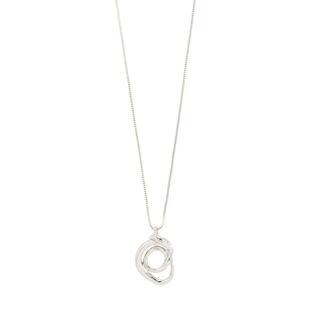 Collier DIEGO à pendentif spirale – finition plaquée argent de Pilgrim