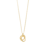 Collier DIEGO à pendentif spirale – finition plaquée or de Pilgrim