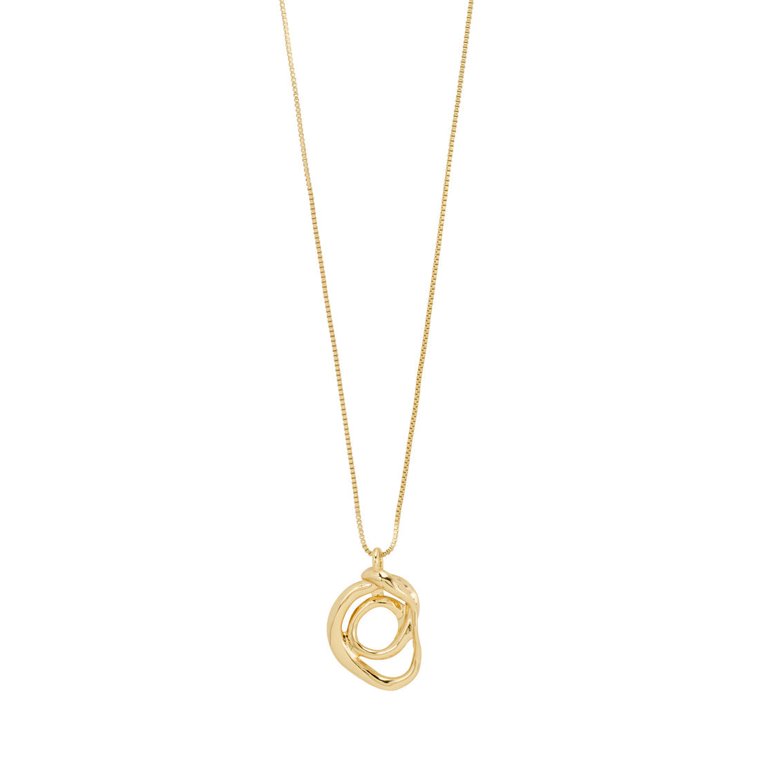 Collier DIEGO à pendentif spirale – finition plaquée or de Pilgrim