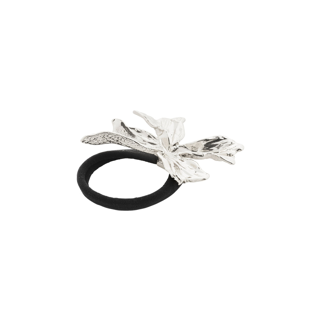 Élastique à cheveux DREAM avec fleur – finition plaquée argent de Pilgrim