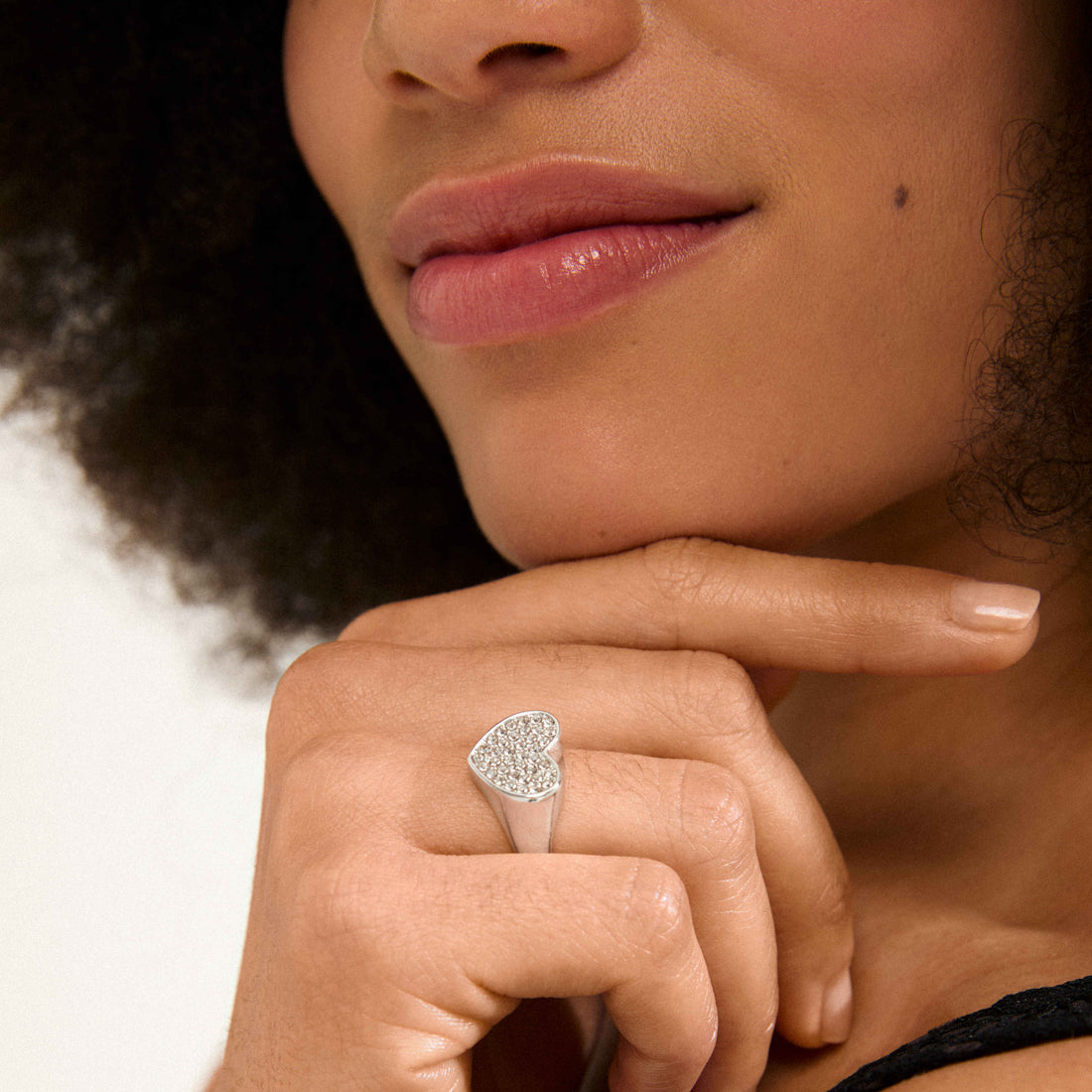Bague EMMETT cœur cristaux – finition plaquée argent de Pilgrim, vue 2