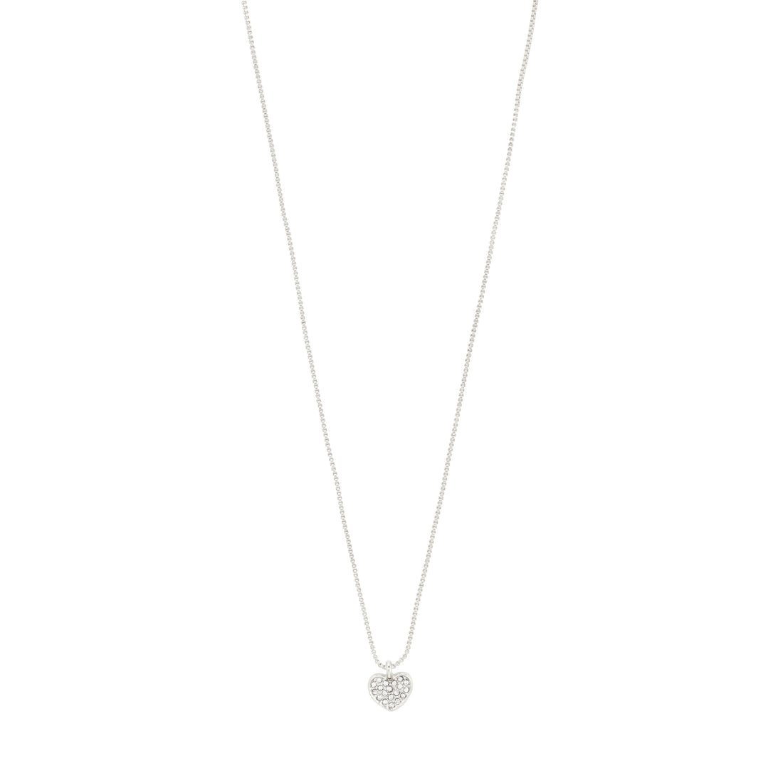 Collier EMMETT cœur cristaux – finition plaquée argent de Pilgrim