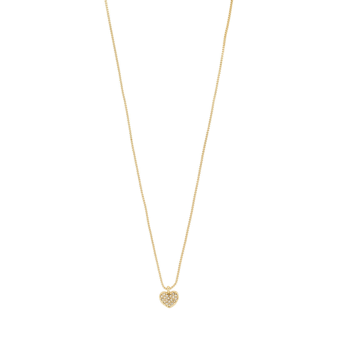 Collier EMMETT cœur cristaux – finition plaquée or de Pilgrim