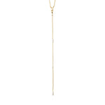 Collier ERON en Y avec perle – finition plaquée or de Pilgrim